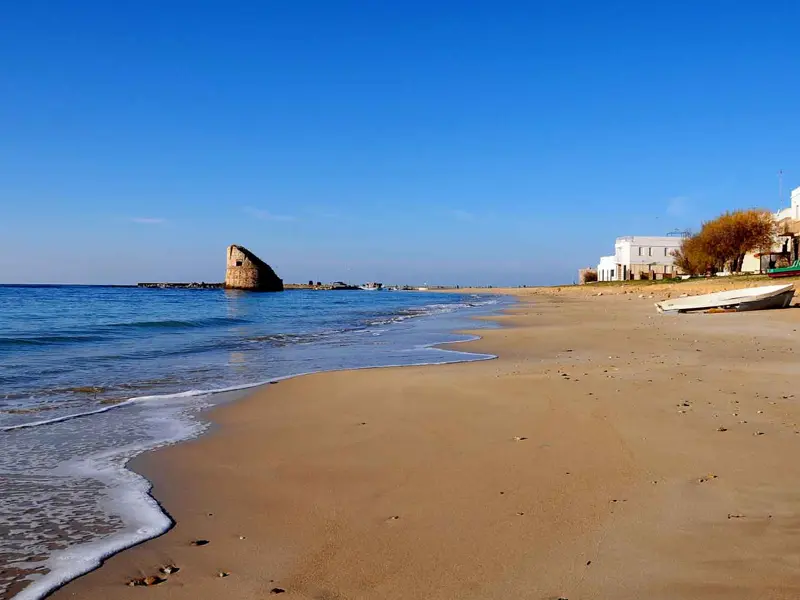 Spiaggia e torre costiera di Torre Pali